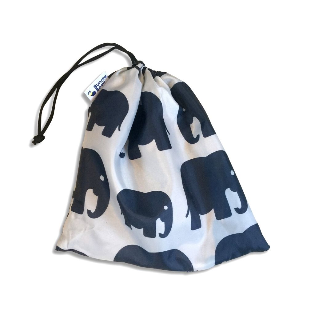 Spare stuff sac to store waterproof covers in an elephant design
