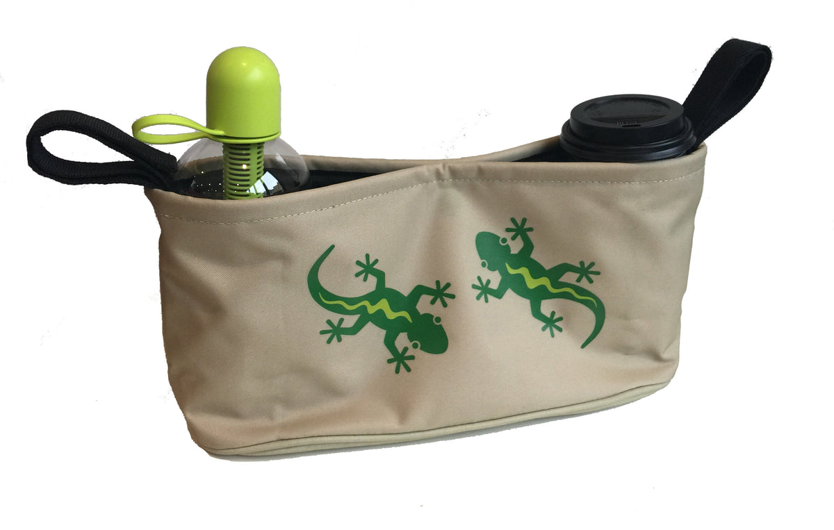 Buggy Organiser Bag for buggies in Green Gecko bag pattern BundleBean