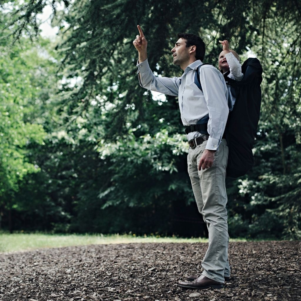 BundleBean Babywearing fleece-lined and waterproof cover in black