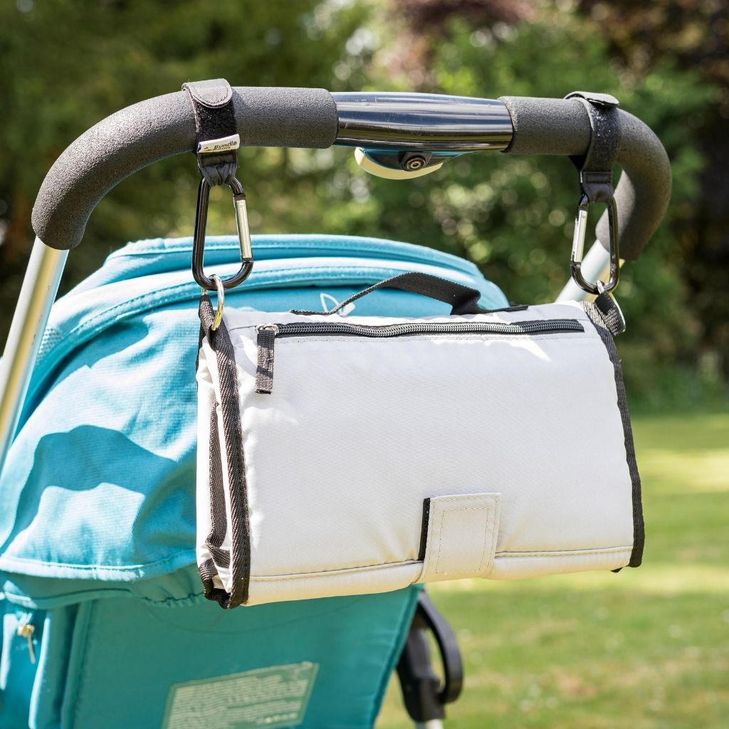 Super-strong aluminium hooks which can be attached to pushchairs or wheelchair handles and hold up to 5kg of essentials
