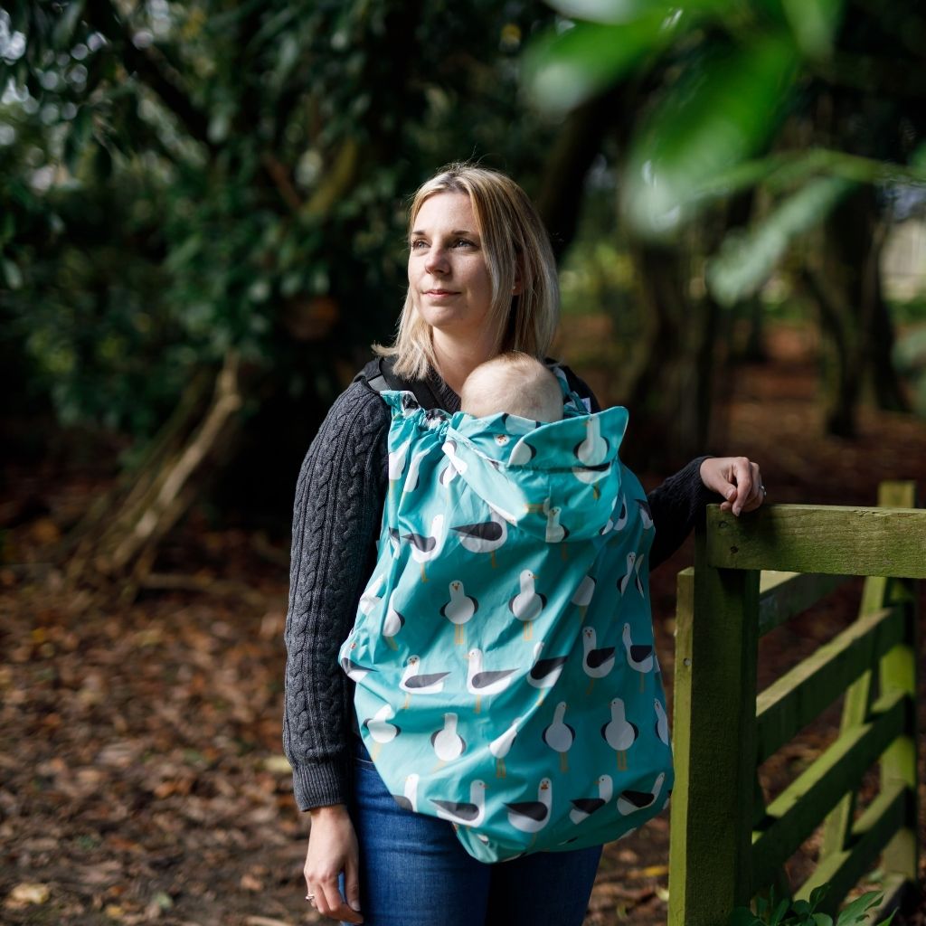 BabyWearing Raincover TEAL SEAGULLS BundleBean