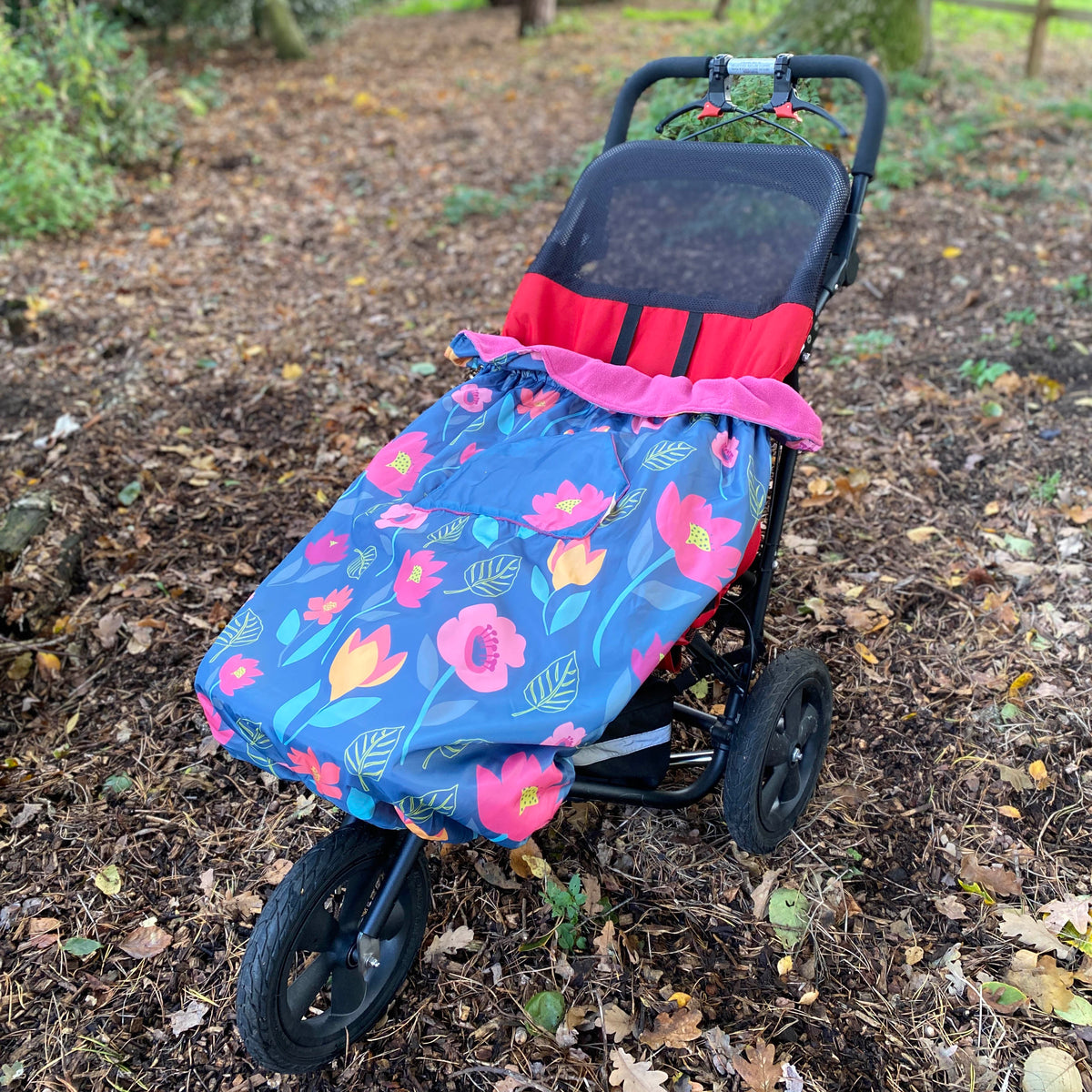 Kids Fleece-Lined Wheelchair Cosy - MULTICOLOUR FLORAL – BundleBean