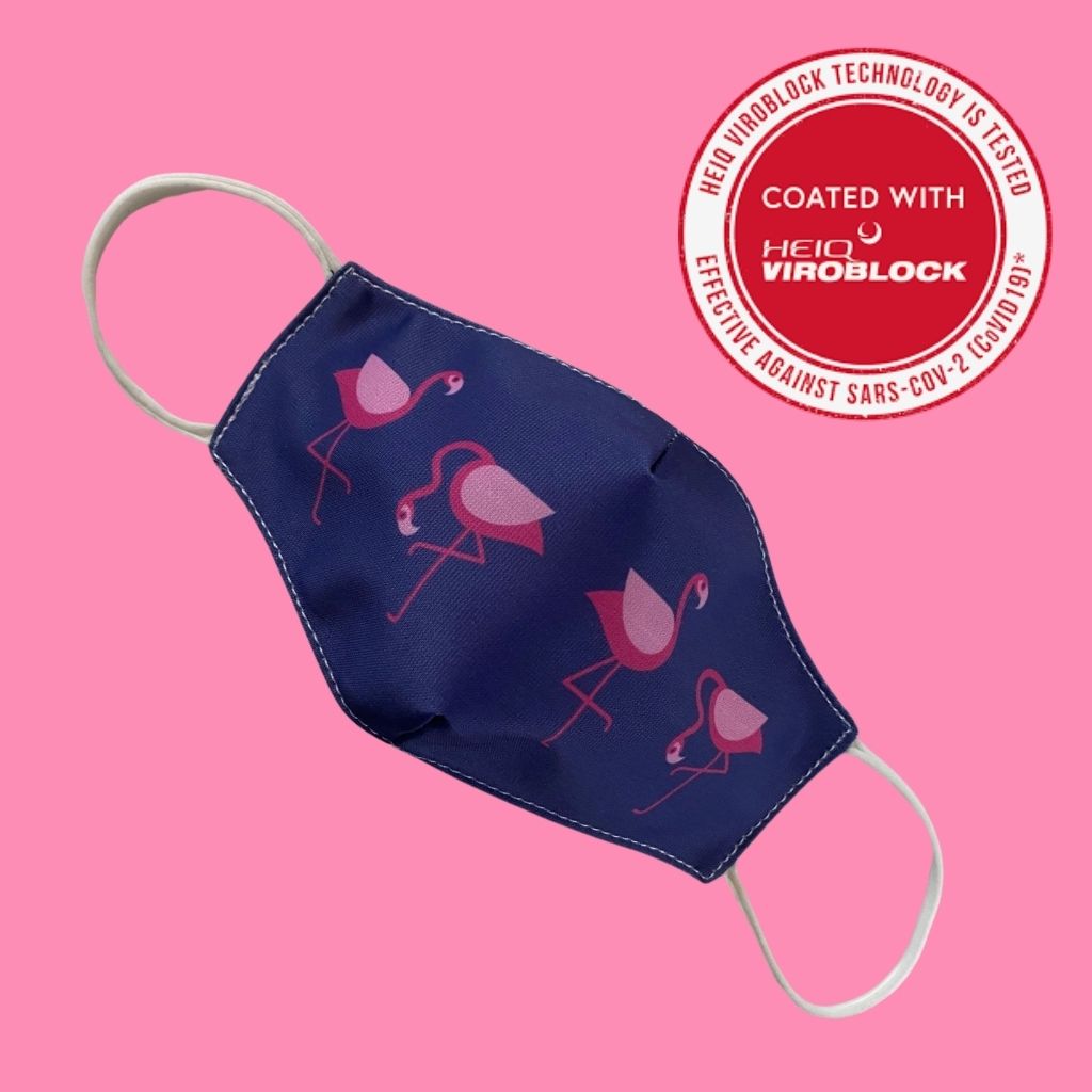 Flamingo face mask with HeiQ Viroblock technology